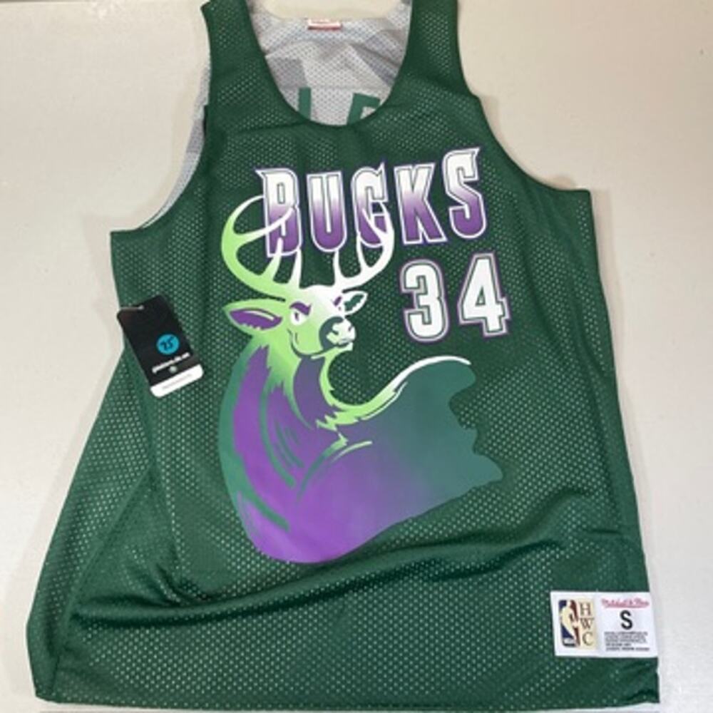 Ray Allen Milwaukee Bucks Mitchell & Ness Reversible Mesh Jersey